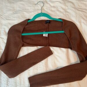 White Fox sleeve sweater